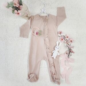 Jamie Kay Ruffle "Melanie" One Piece in Blushing Berry, Size 1 or 12-18 Months